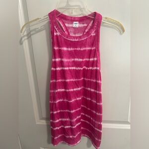 Old Navy Pink and White Striped Tank Top